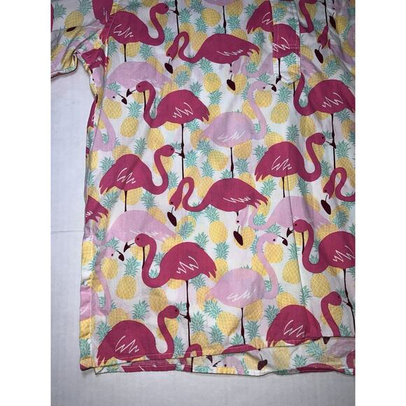 Chubbies The Nutter Shirt Men Size S Flamingo Hawaiian 1/2 Button Beach Tropical - Picture 5 of 16